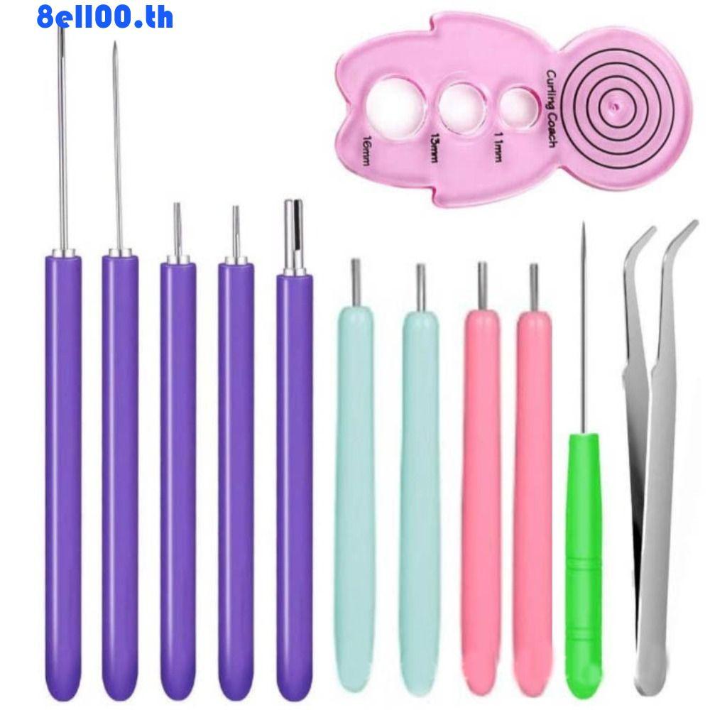 DARNELLYA 12PCS Quilling Needle Kit, Paper Curling Paper Craft Paper Quilling Tools, Paper Strips Qu