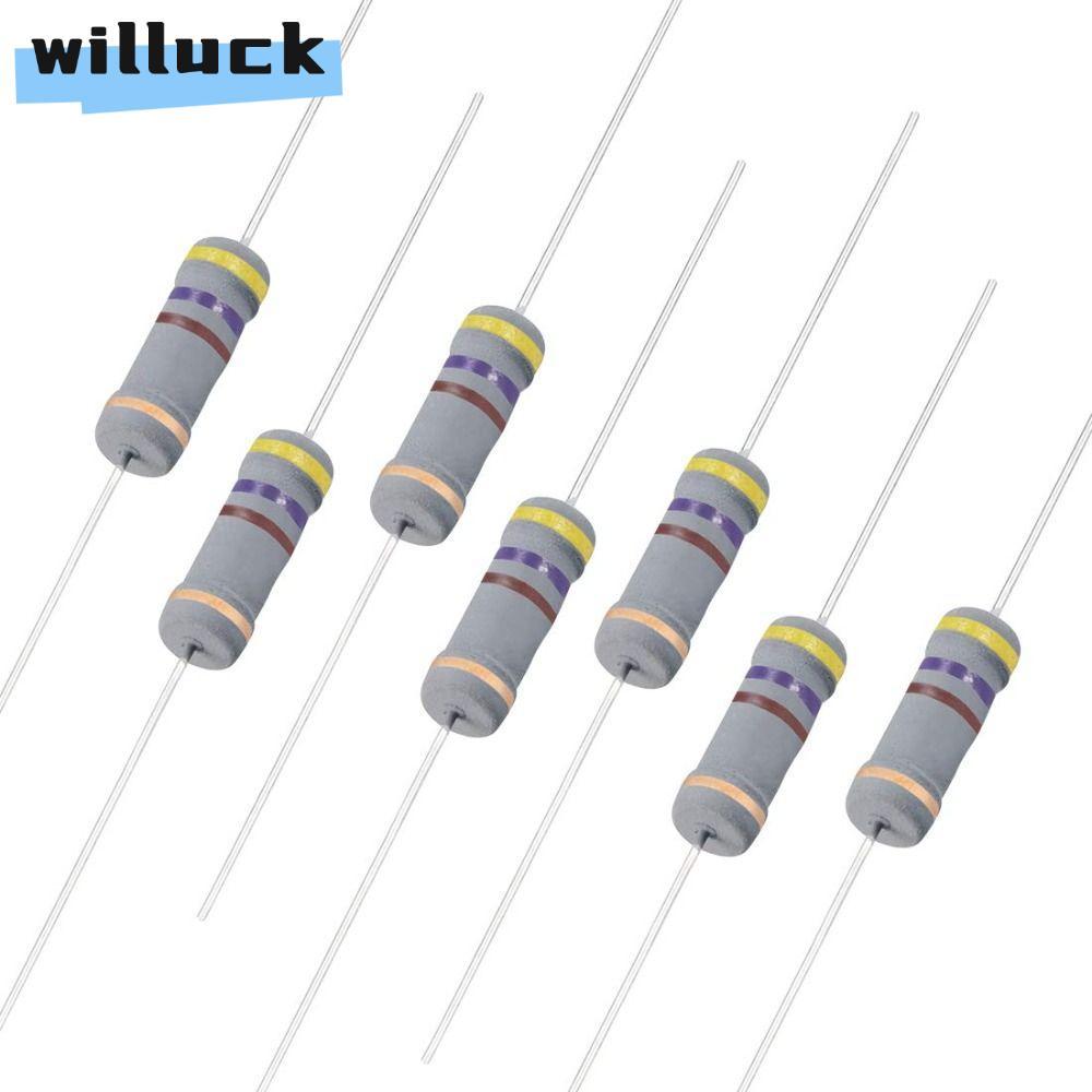 ตัวต้านทาน WILLUCK 470 Ohm, 5% Tolerance 4 Bands, Easy to us 2W Carbon Film Resistors สําหรับ DIY โค