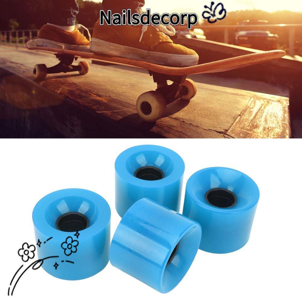NAILS 4 ชิ้น/เซ็ตล้อสเก็ตบอร์ด, 60x45 มม.78A ล้อ PU, ทนทานเสียงรบกวนต่ํา Longboard ล้อกลางแจ้ง Stree