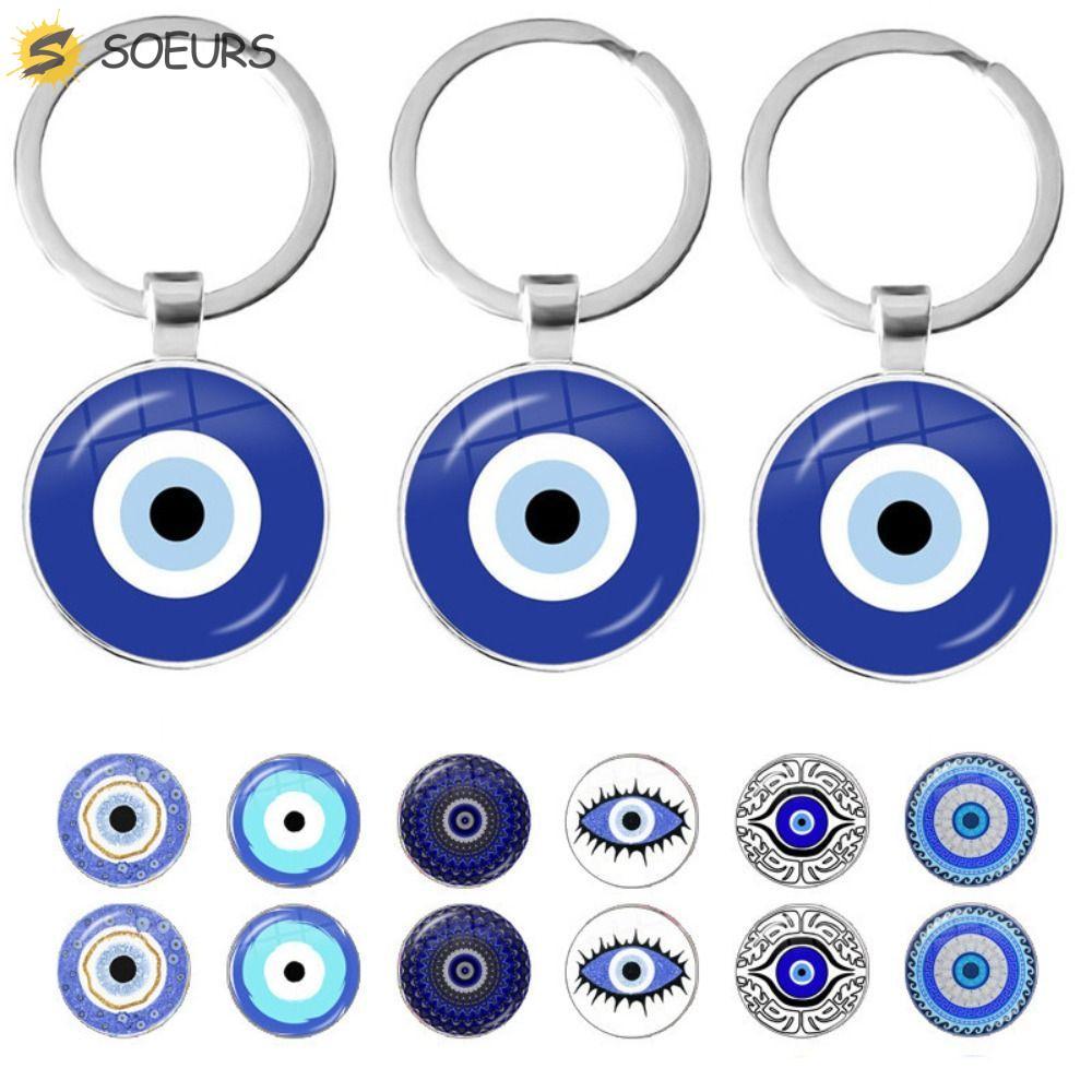 SOEURS Blue Evil Eye จี้, Blue Evil Eye ตุรกี Evil Eye พวงกุญแจ, Evil Eye ลูกปัดพวงกุญแจแฟชั่นอินเทร