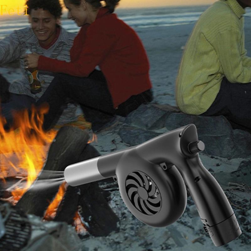 Feti BBQ Fan Electric Blower Starter สําหรับถ่าน 5000R ชาร์จ 2x Air Duct