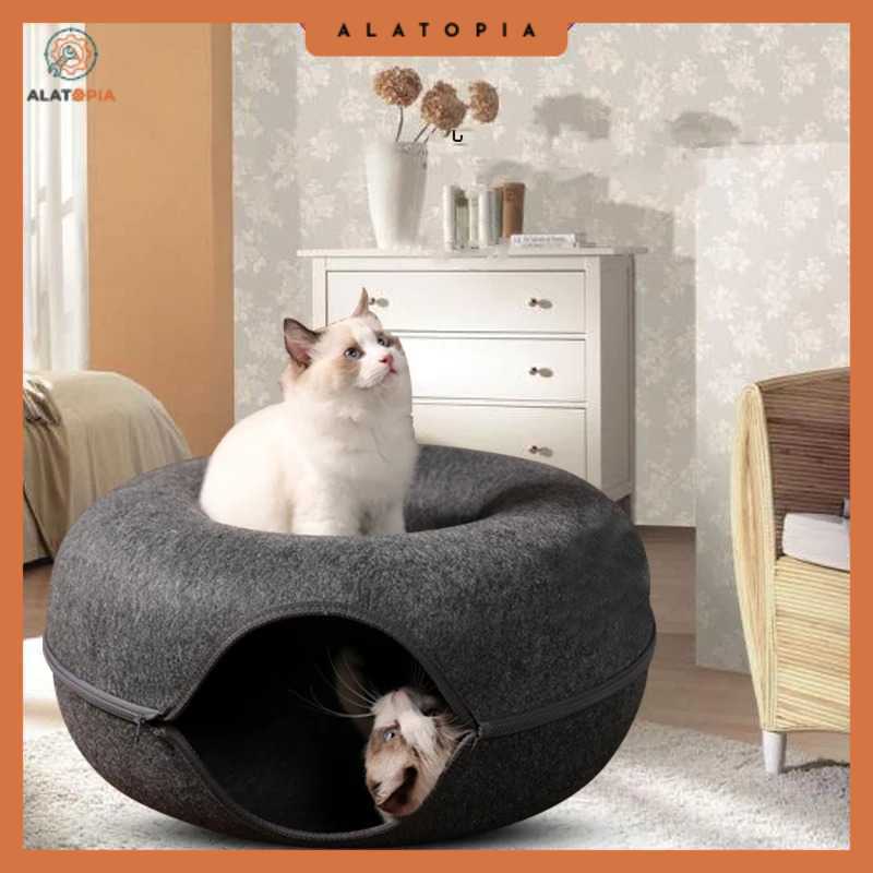 Quety Cat Bed Tunnel Toy Cat Donut Tunnel Bed - Q60