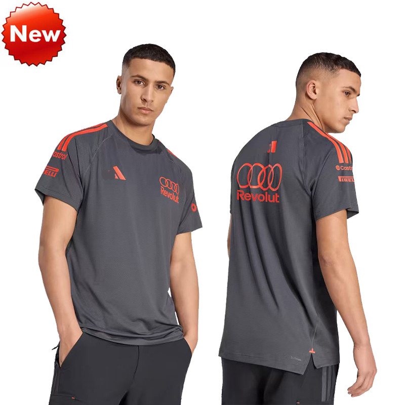 2026 ใหม่ล่าสุด F1 ชุดแข่ง + ทีม Audi F1 Racing Jersey + ฤดูร้อนผู้ชายและผู้หญิงเสื้อยืดแขนสั้น