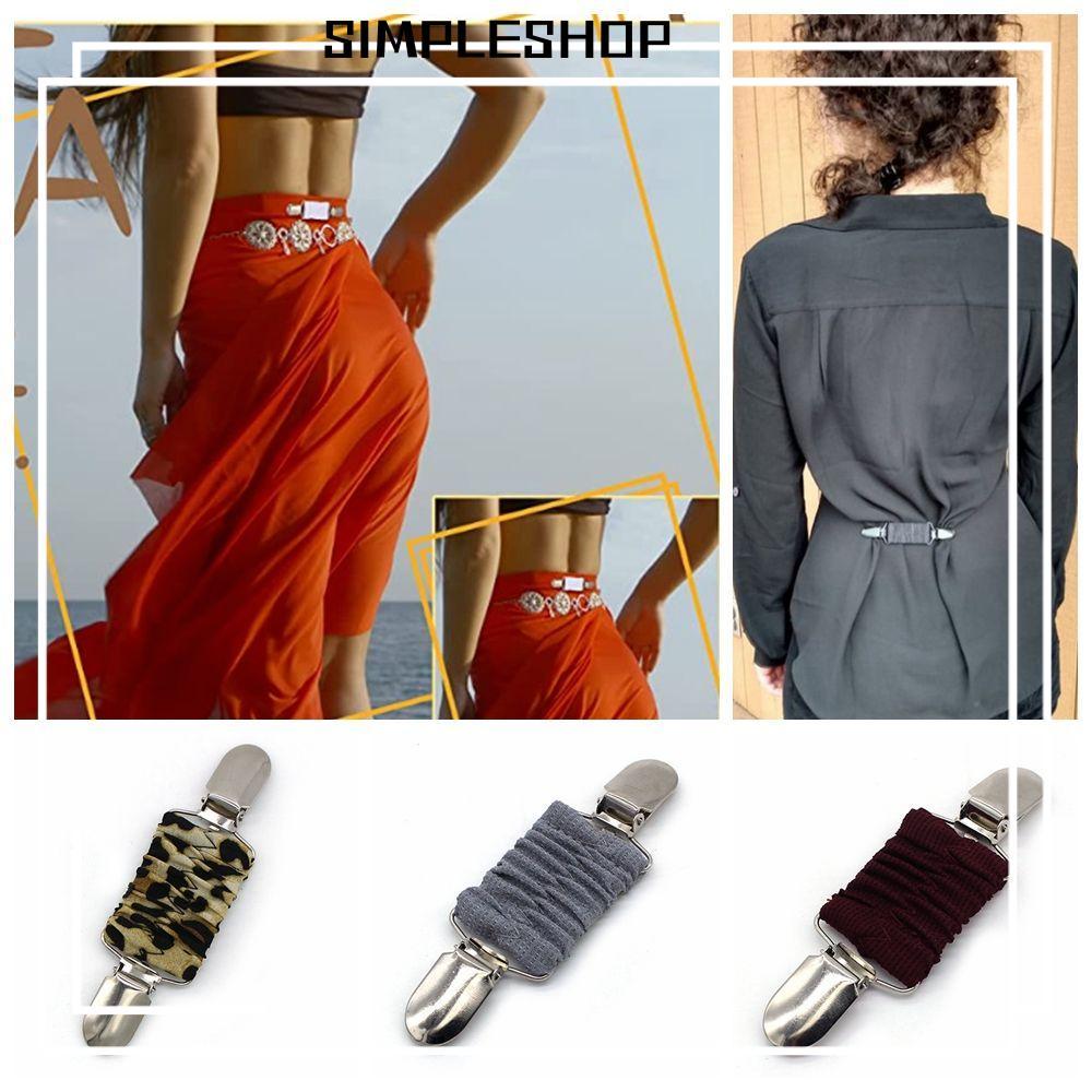SIMPLESHOP Fit Dress Cinch Clip Design สําหรับผู้หญิงเด็กคลิปมัลติฟังก์ชั่นคาร์ดิแกนคลิปคอปก