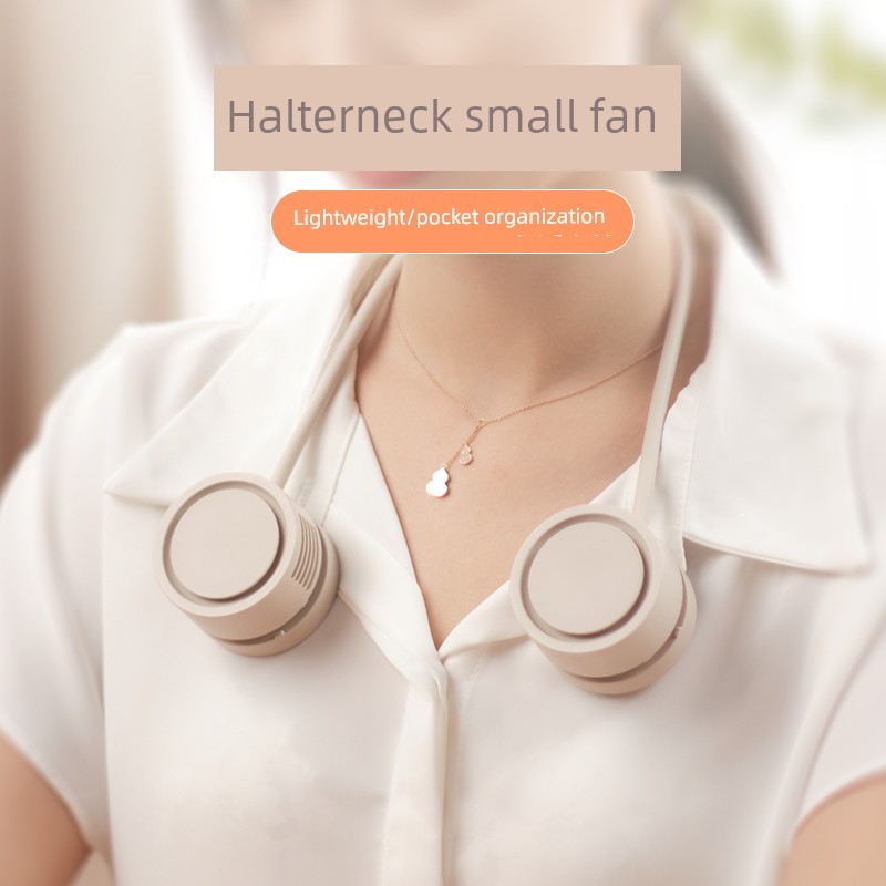 ♝Blue Mi Cool Neck Fan Mini USB Portable High Color Large Wind Folding Small Fan☀