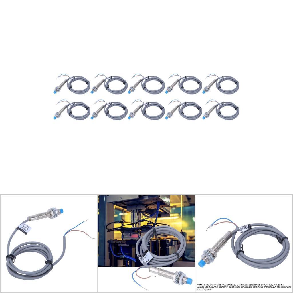 Riioo 10PCS LJ8A3-2-J/EZ อุปนัย Proximity Sensor สวิทช์ M8 2 สาย PNP ไม่มีปกติเปิด 95-250V