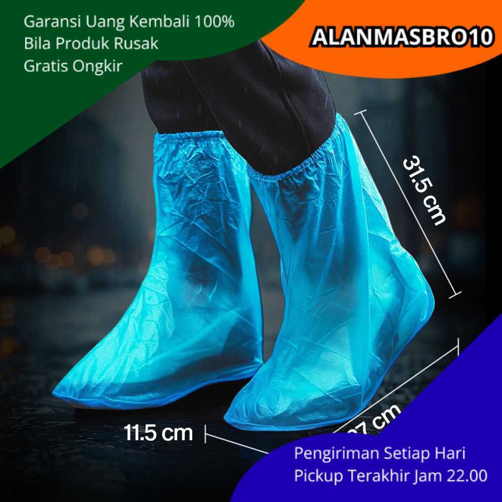รองเท้าเสื้อกันฝนกันน้ํา Anti-Mud รองเท้าหนาวัสดุ PVC Anti-Slip Sole พร้อมสายรัดยึดเหมาะสําหรับรองเท