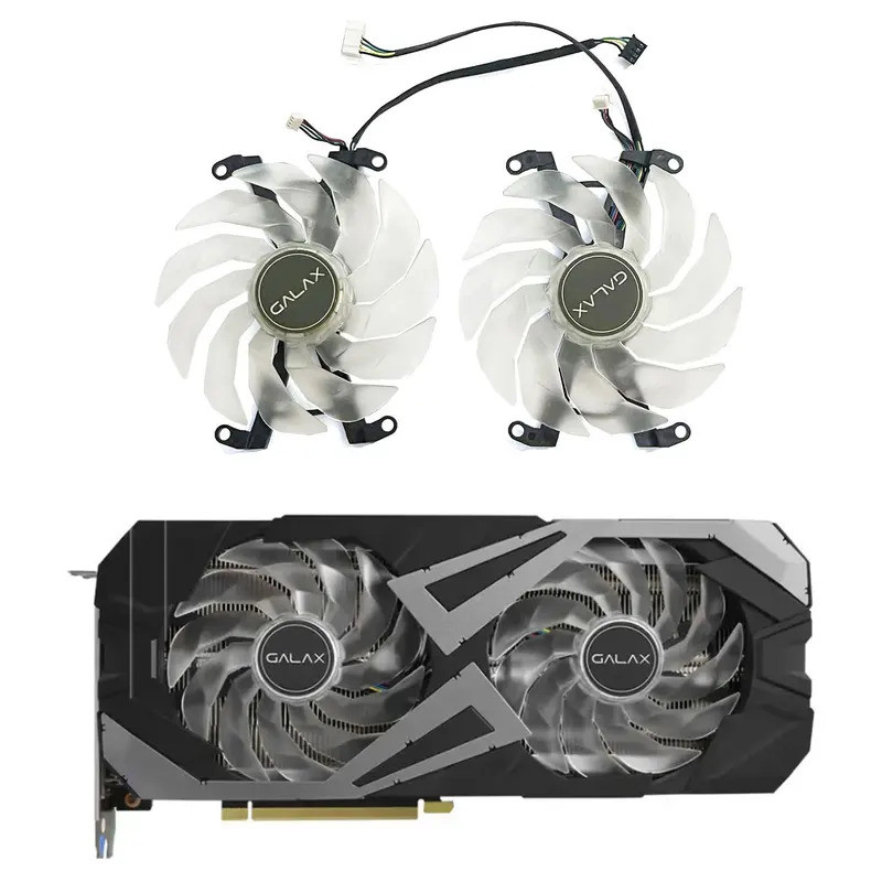 HL ใหม่ DIY พัดลมเปลี่ยน LED สีขาว GFY10015H12SPA102MM เหมาะสําหรับ GALAX GeForce RTX3060ti/3070ti E