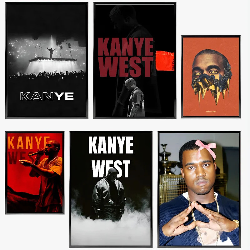 1PC K-Kanye West Yee โปสเตอร์โปสเตอร์กระดาษพิมพ์ห้องนั่งเล่นห้องนอน Entrance Bar Cafe Art ภาพวาดตกแต