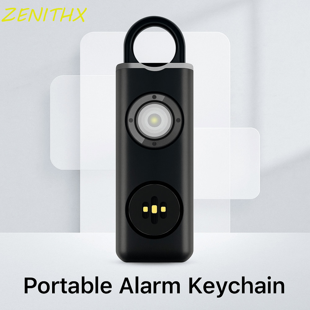 ZENITHX Safe Sound Personal Alarm, 130 High DB LED Strobe Light พวงกุญแจปลุกแบบพกพา, แบตเตอรี่ต่ํา N