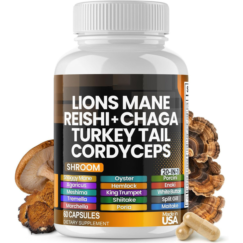 พร้อมสต็อก Fast Shipping ขายร้อน Lion Bristle Turkey Tail Cordyceps Sinensis Mushroom อาหารเสริมเห็ด