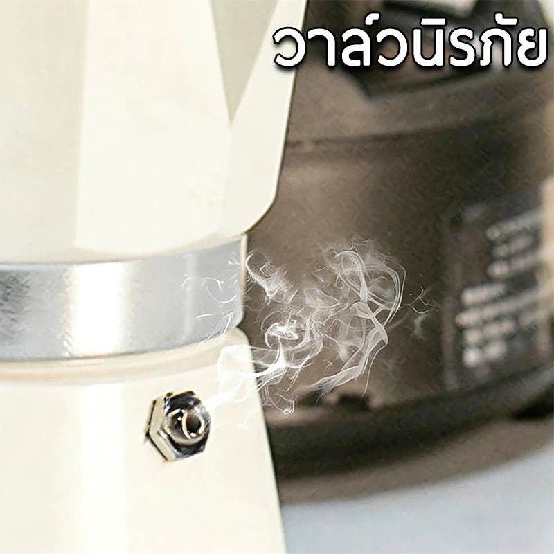 【จัดส่งทันที】Moka Pot Set ชุดหม้อต้มกาแฟสด แบบหนา ทน รวม เตาไฟฟ้า และ กระดาษกรอง โมก้าพอท ครบชุด พร้อมใช้ thumbnail 5