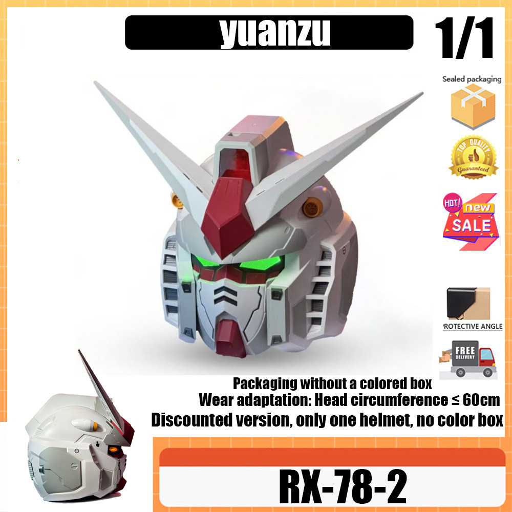 Yuanzu rx-78-2 [ข้อเสนอพิเศษหัวเดียว] RX-Yuanshen เครื่องประดับ COS สวมหน้ากากเซ็นเซอร์ส่องสว่างเครื