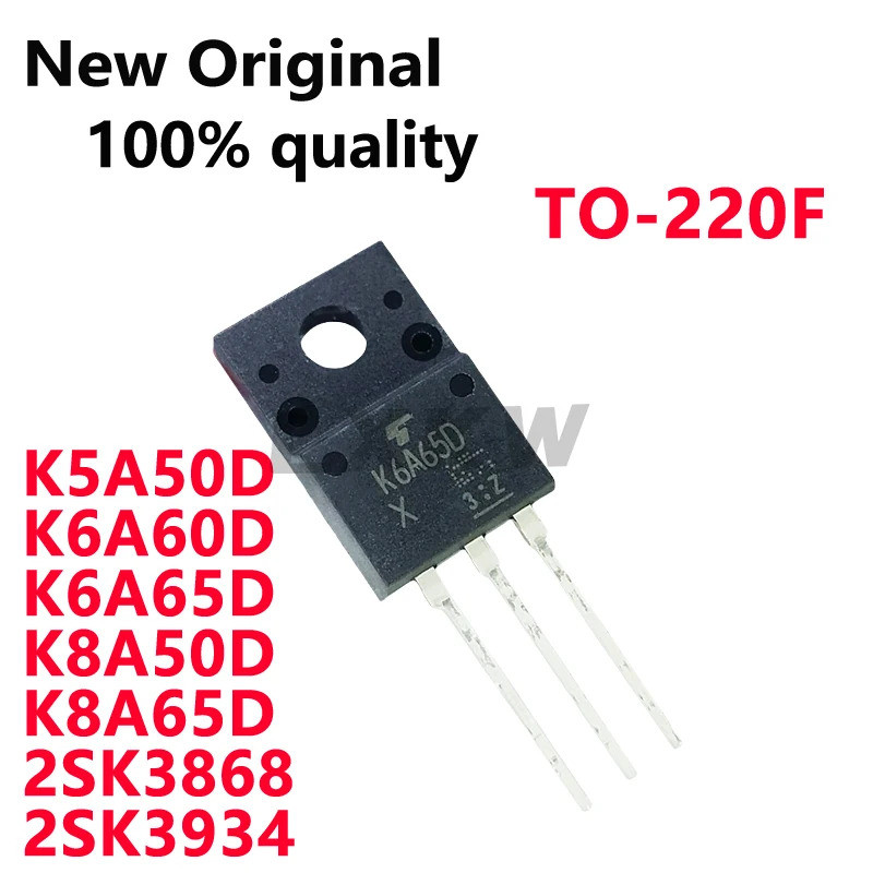 5PCS K5A50D K6A60D K6A65D K8A50D K8A65D 2SK3868 2SK3934 K3934 TO-220F MOS field-effect ทรานซิสเตอร์ใ
