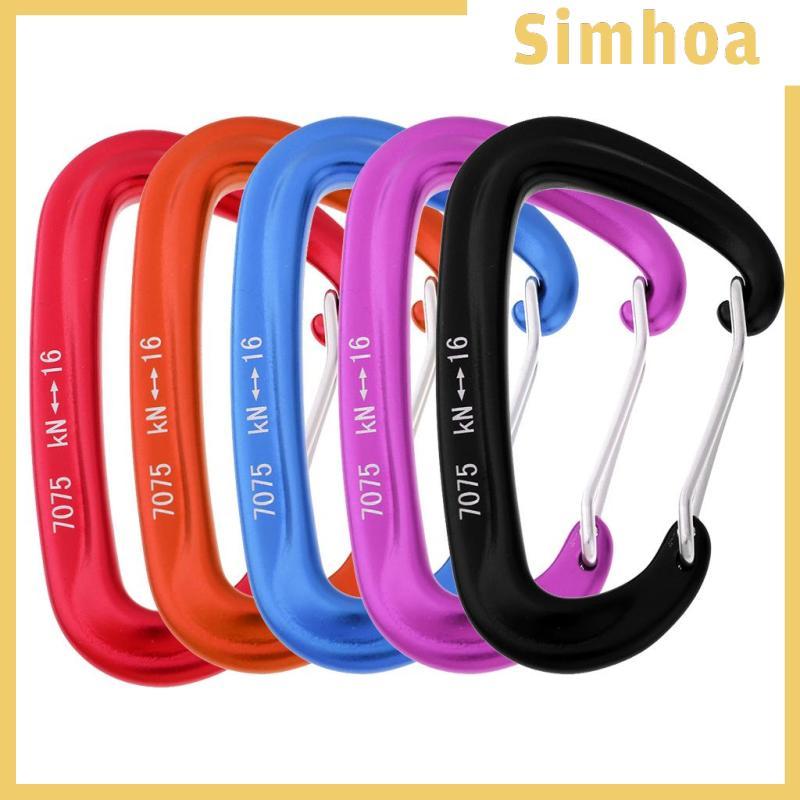 [SIMHOA] Aviation Aluminium Carabiner Buckle Keychain Clip Spring Chain Clip Hook Buckle
