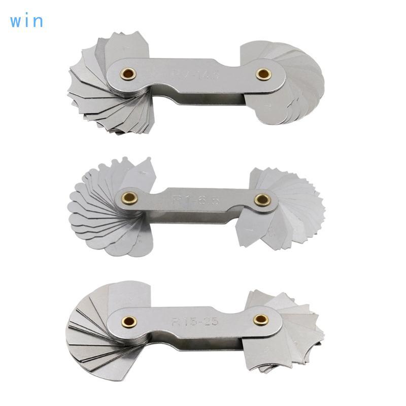 Win R1-6 5 R7-14 5 R15-25 เครื่องมือวัดอาร์คภายในภายนอก Radius- Fillet-Gauge