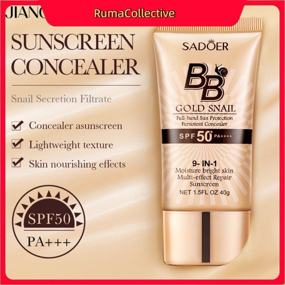 【จัดส่งภายใน 2-3 วัน】 【ซื้อ 1 แถม 1】 บีบีครีมรองพื้น, ครีมกันแดด SPF50+ PA+++, คอนซีลเลอร์, บีบีครีม