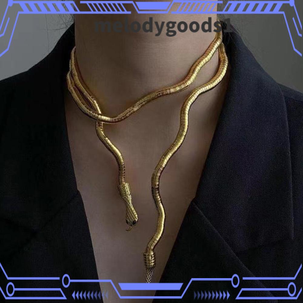 สร้อยคอสไตล์ปังก์ แบบงู ขนาด 90cm เป็นของขวัญดี