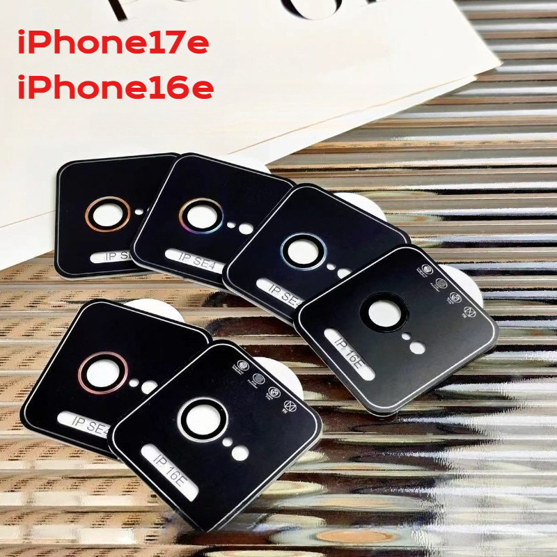 สําหรับ Apple iPhone 17e 16e อลูมิเนียมเลนส์กล้องกระจกนิรภัยสําหรับ iPhone17e iPhone16e ฝาครอบโลหะกล้องเลนส์ Protector แหวนหมวก