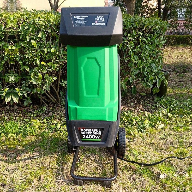 เครื่องย่อยกิ่งไม้ไฟฟ้า 2400W กำลังสูง เครื่องย่อยเศษไม้ใบไม้ อุปกรณ์ทำสวน เครื่องบดกิ่งไม้   BIYA