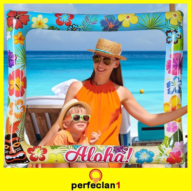 [Perfeclan1] Inflatable Prop Party Supplies ฮาวายตลกความทนทานตกแต่งฮาวาย Selfie Frame Photobooth Pro