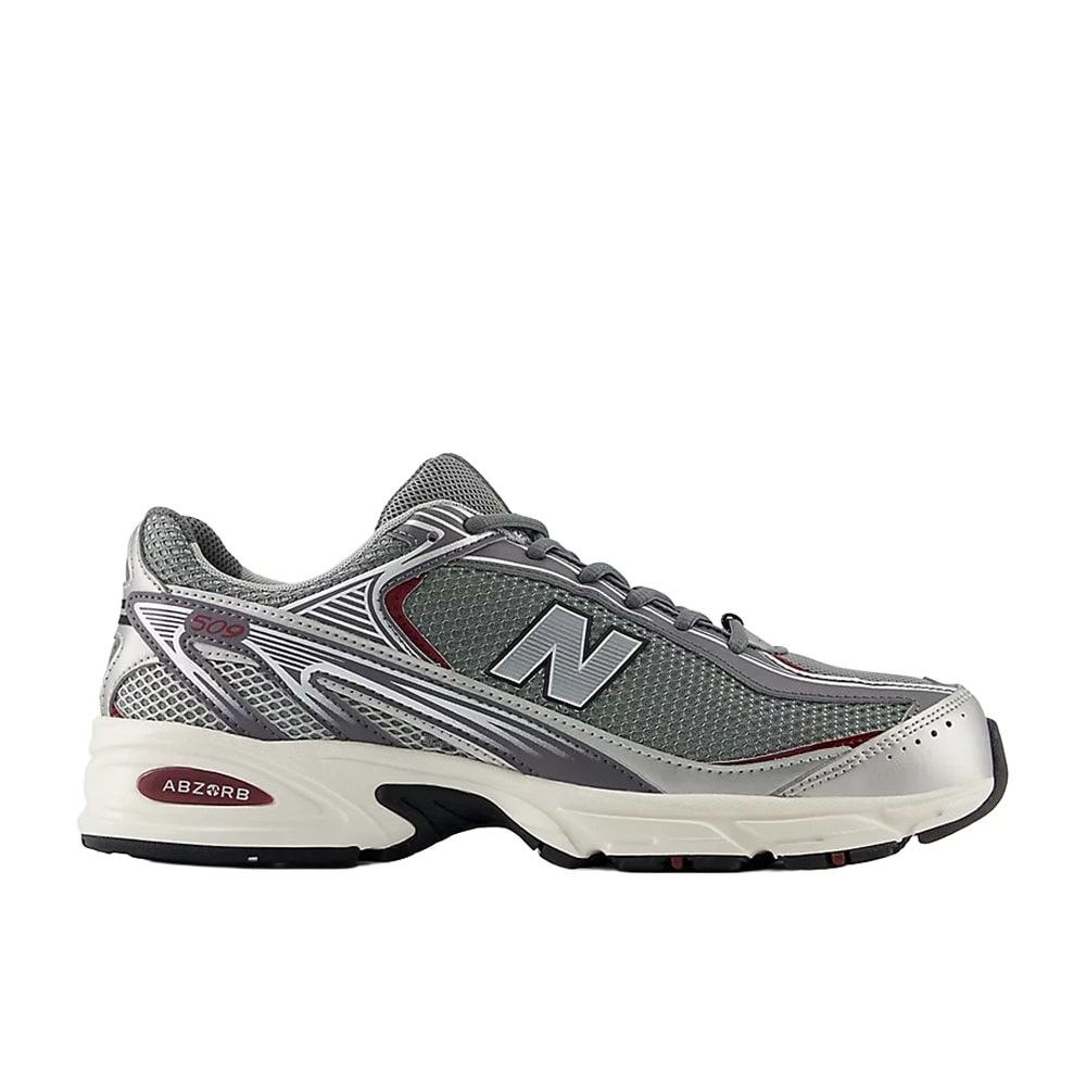 New Balance 509 Silver MetallicMercury RedCastlerock Unused