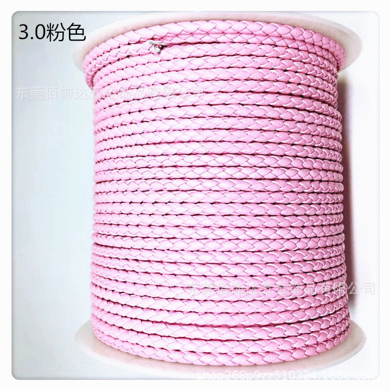 เชือกถักหนังวัวสร้อยคอมือเชือก Multi-Specification เครื่องประดับรอบเชือกถัก diy เครื่องประดับวัสดุ H