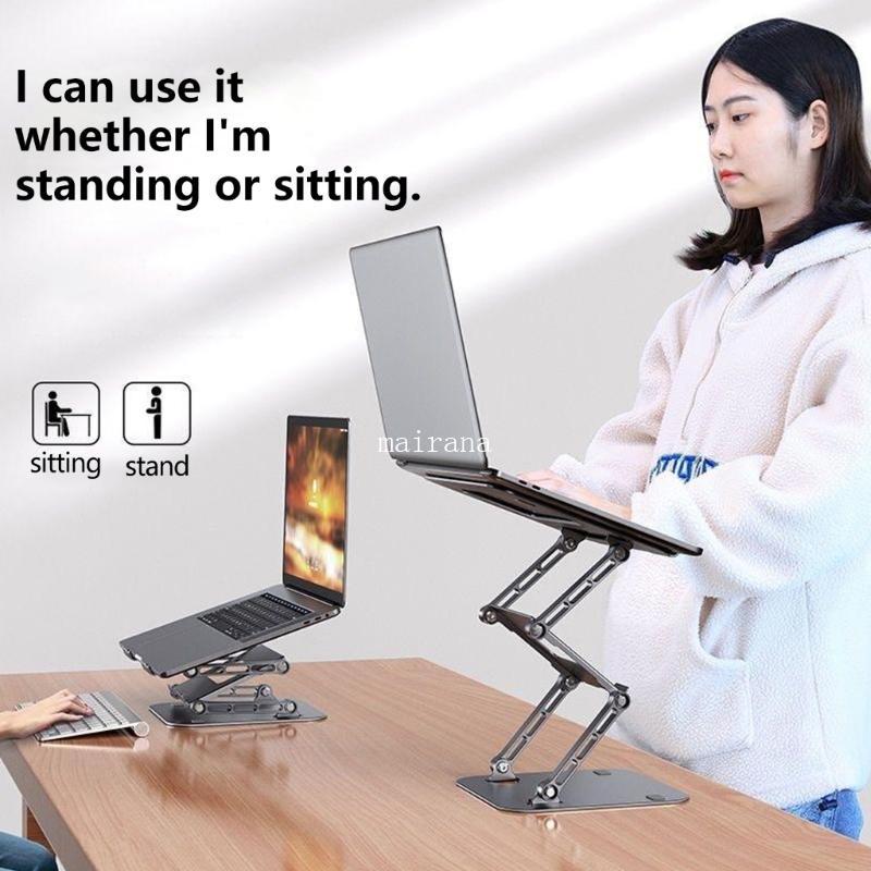 MT Modern Design Laptop Rack Stand 3 ชั้นวงเล็บ Ergonimic Nonslip Design สําหรับตําแหน่งที่ปลอดภัยบน