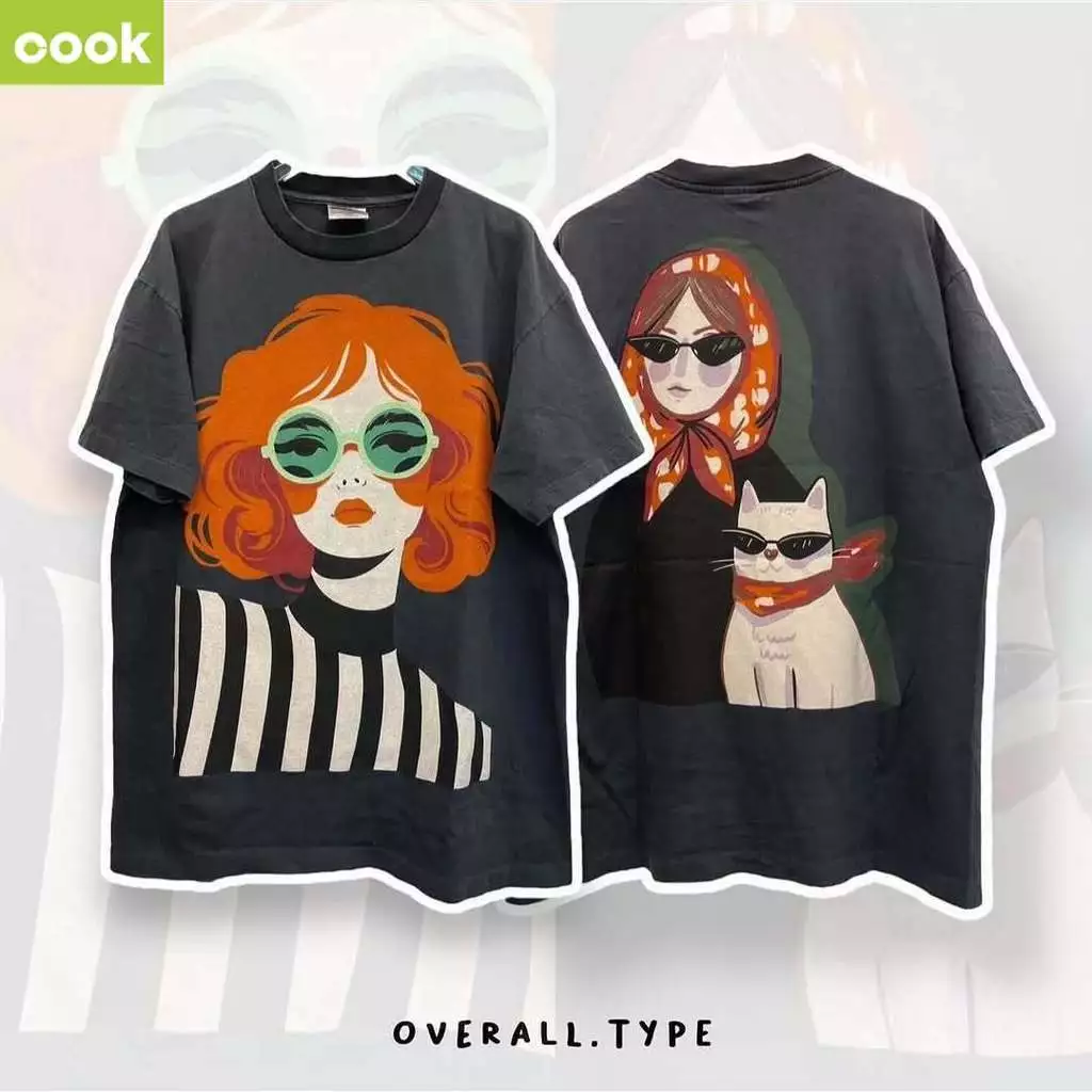 เสื้อยืด oversize เกาหลี ผ้าเทคโนโลยี sorona จากอเมริกา ผลิตโดยร้าน OOOK งานใหม่เป็นงานมือ unisex ใส่ได้ทั้ง ชายหญิง #18