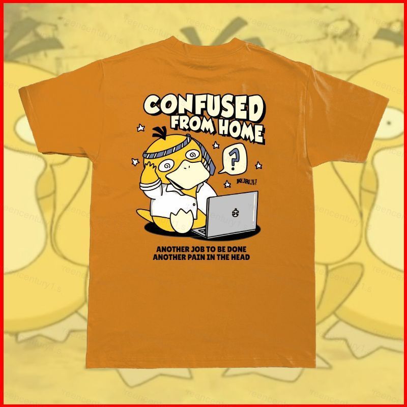 GC1 Anime Pokemon - Psyduck เสื้อยืดสำหรับทุกเพศ สไตล์ลำลอง ลายPsyduck กราฟิกแฟชั่น พร้อมไซส์พิเศษ