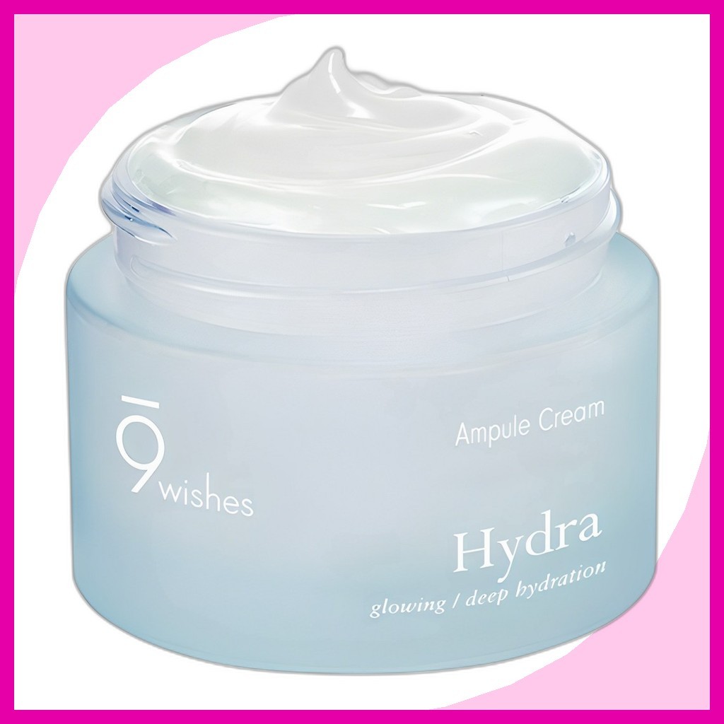 [9wishes] 9Wishes Hydra Ampoule Cream 50 ml, 1 ชิ้น / Korean Ampoule Cream / Dewy Finish / ของแท้ 10