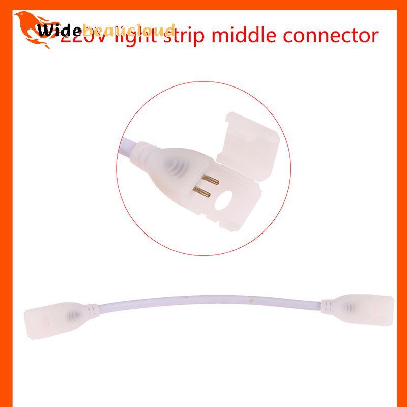 Widebeaucloud 220V EU LED Strip Plug สําหรับ Cob 360LEDs 12mm Light Strip Connector 2pin COB LED Str