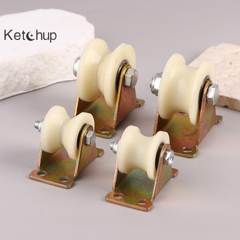 [Kegup-t] Nylon Grooved Roller Tra Pulley V/U Nylon พร้อมขาตั้ง 30 มม. 50 มม. ร่องประตู Heavy Duty Rollers เลื่อนส้น Nice