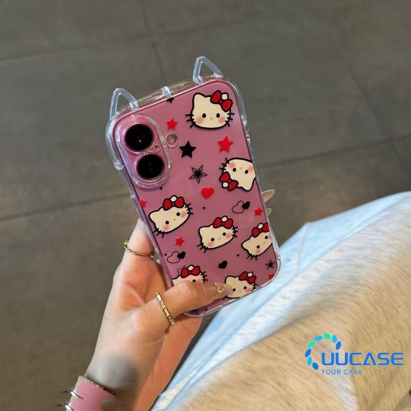 เคสโทรศัพท์สําหรับ ไอโฟน16 ไอโฟน 17 ใหม่ 151413 12 11pro หูแมว xsmax ซิลิโคน xs/xr Star การ์ตูนแมวเคสโทรศัพท์ผู้หญิง 78 โปร่งใส TED