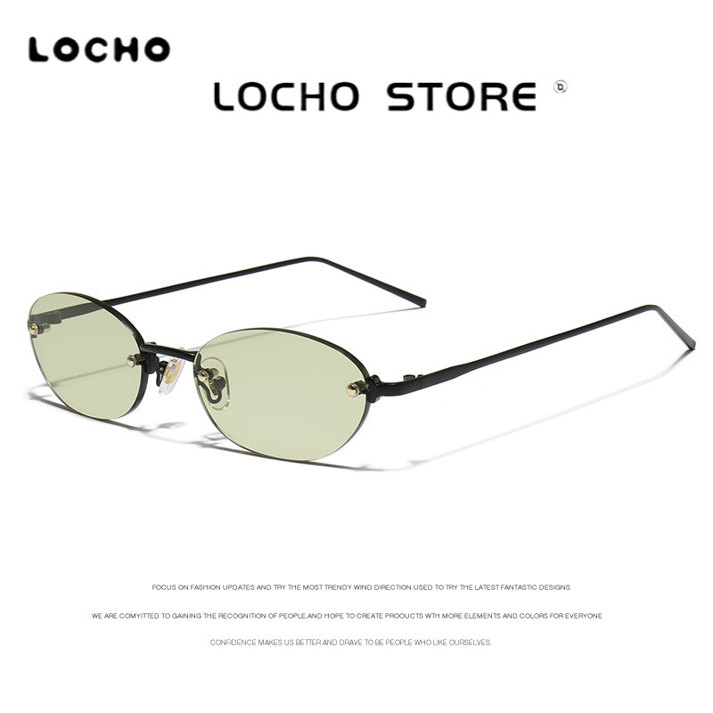 LOCHO Flat แว่นกันแดดแบบวงรี สไตล์เกาหลีทันสมัย ออกแบบเฉพาะตัว เหมาะสำหรับฤดูร้อน