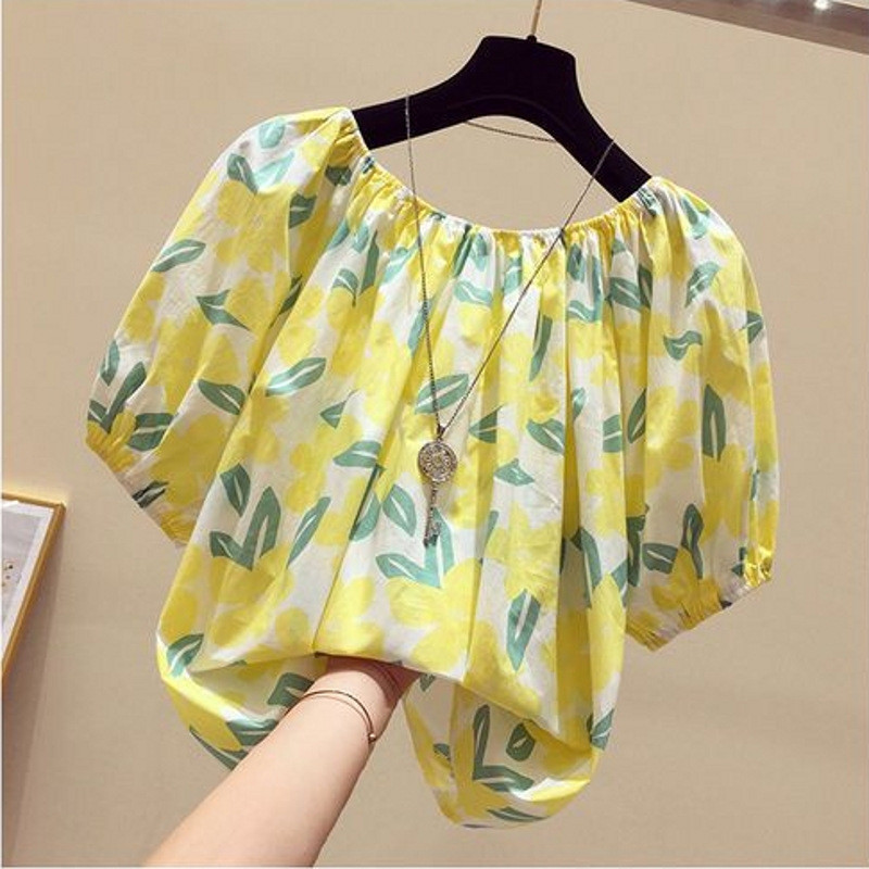 ฤดูร้อนดอกไม้เสื้อขนาดเล็กอินเทรนด์แขนสั้นผู้หญิง 2026tw Niche Snow Western สไตล์เสื้อ t Spinning Ch