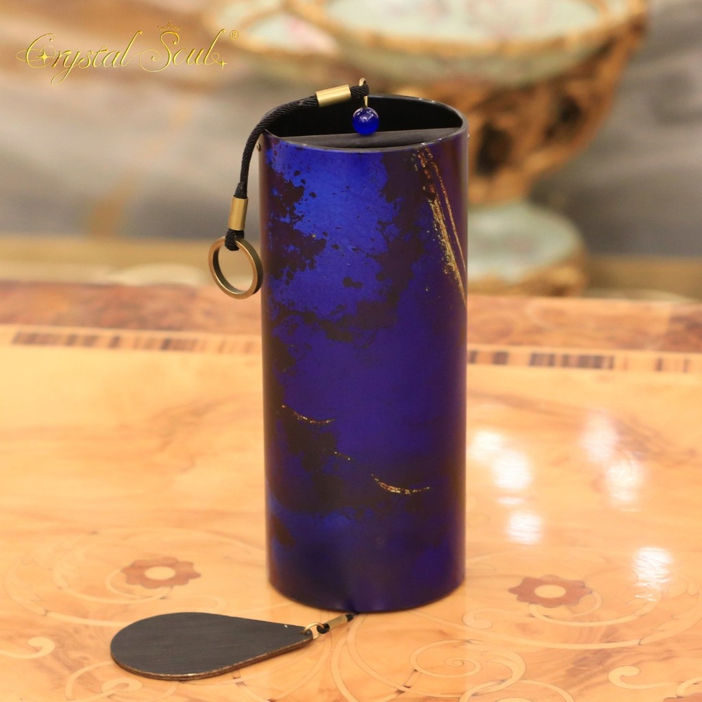 Crystal Soul Purple Starry Sky Wind Chime Japanese Sound Healing Wind Chime for Sound Healing Medita