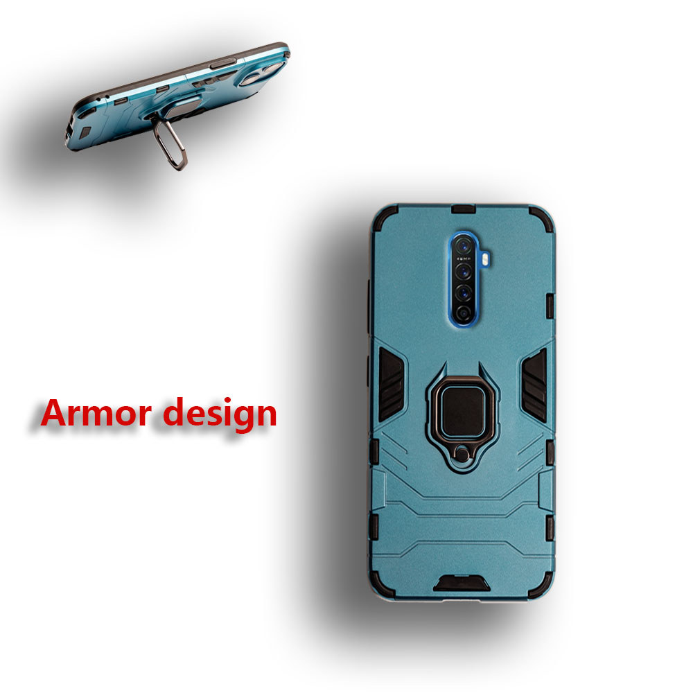 เกราะทหารสําหรับRealme X2 Pro Reno ACE RMX1931 Kickstandป้องกันเคสโทรศัพท์แหวนแม่เหล็กHeavy Dutyกันกระแทกผิว