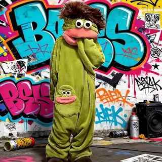 Big Mouth Onesie Silly Onesie ตุ๊กตาสีเขียว Monster ชุดนอนผ้านุ่มแขนยาว Monster Onesie น่าเกลียด-น่ารักตลกชุดนอนสําหรับผู้ใหญ่