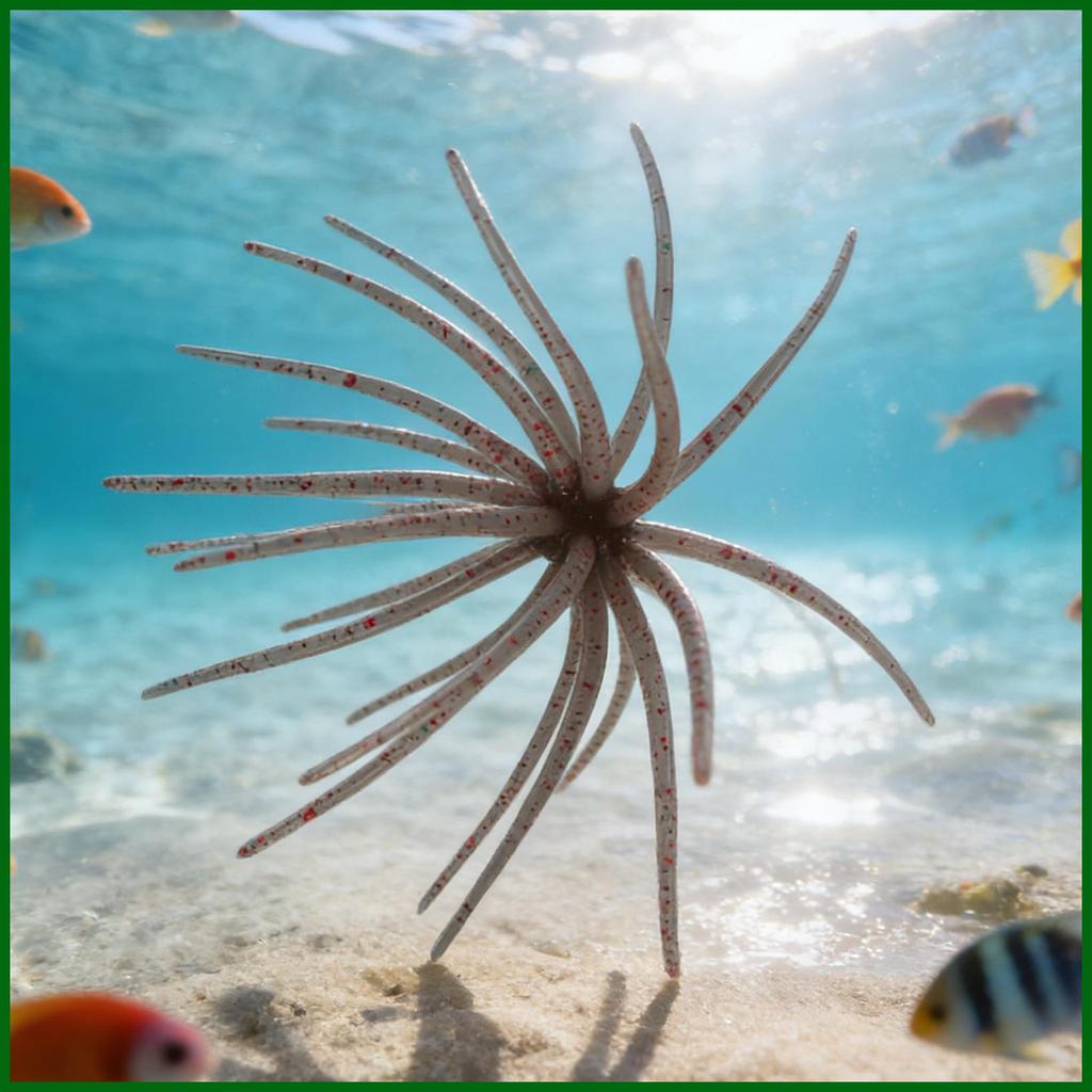 Sea Urchin เหยื่อตกปลา 6 ชิ้น Soft Swimbait Lure Sea Urchin เหยื่อสําหรับน้ําจืดน้ําเค็ม Perch Manda