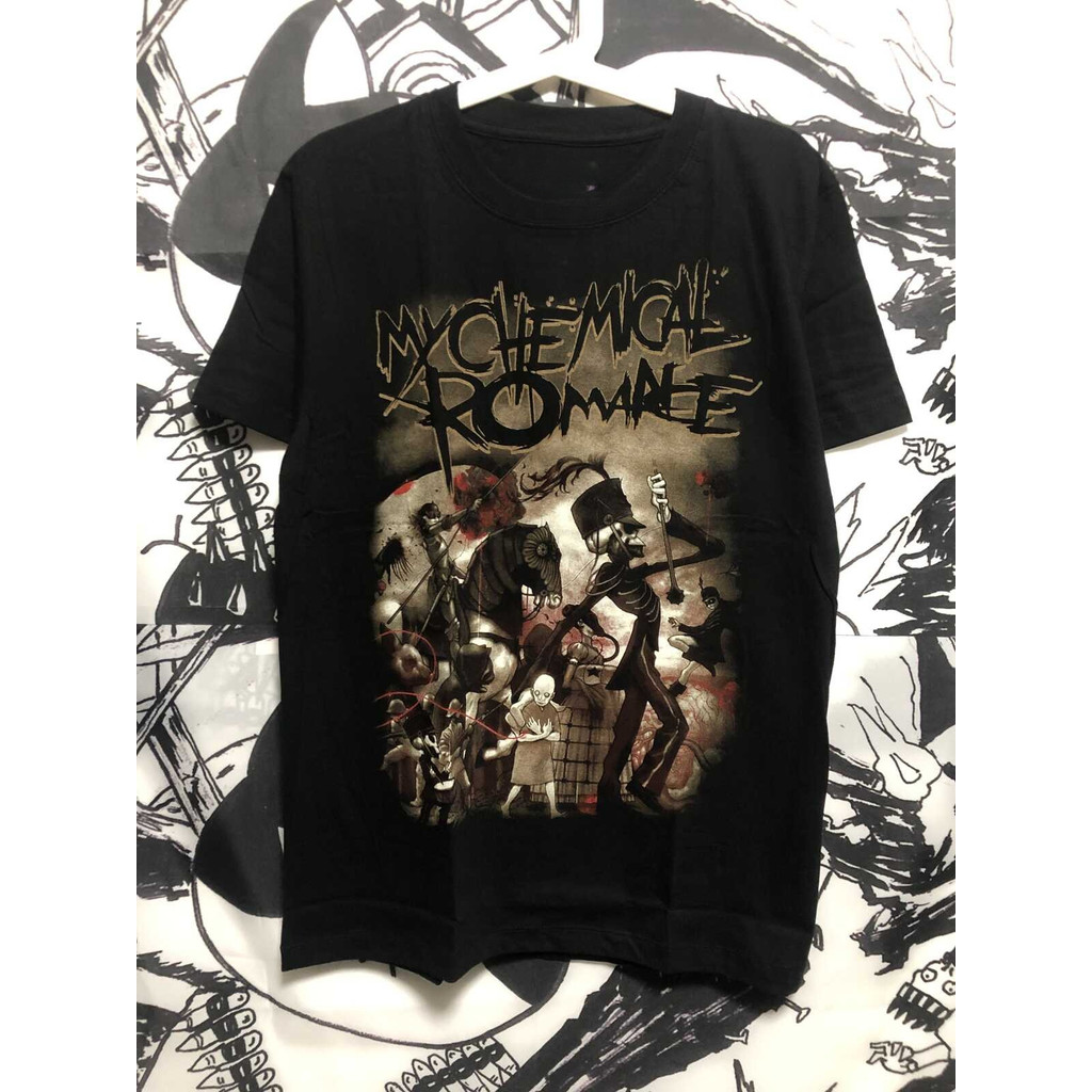 YOUNG T🔥🔥M~3XL เสื้อยืดแขนสั้น My Chemical Romance MCR แฟชั่นร็อก พิมพ์ลาย ผ้าคอตตอนแท้ สำหรับผู้ชาย