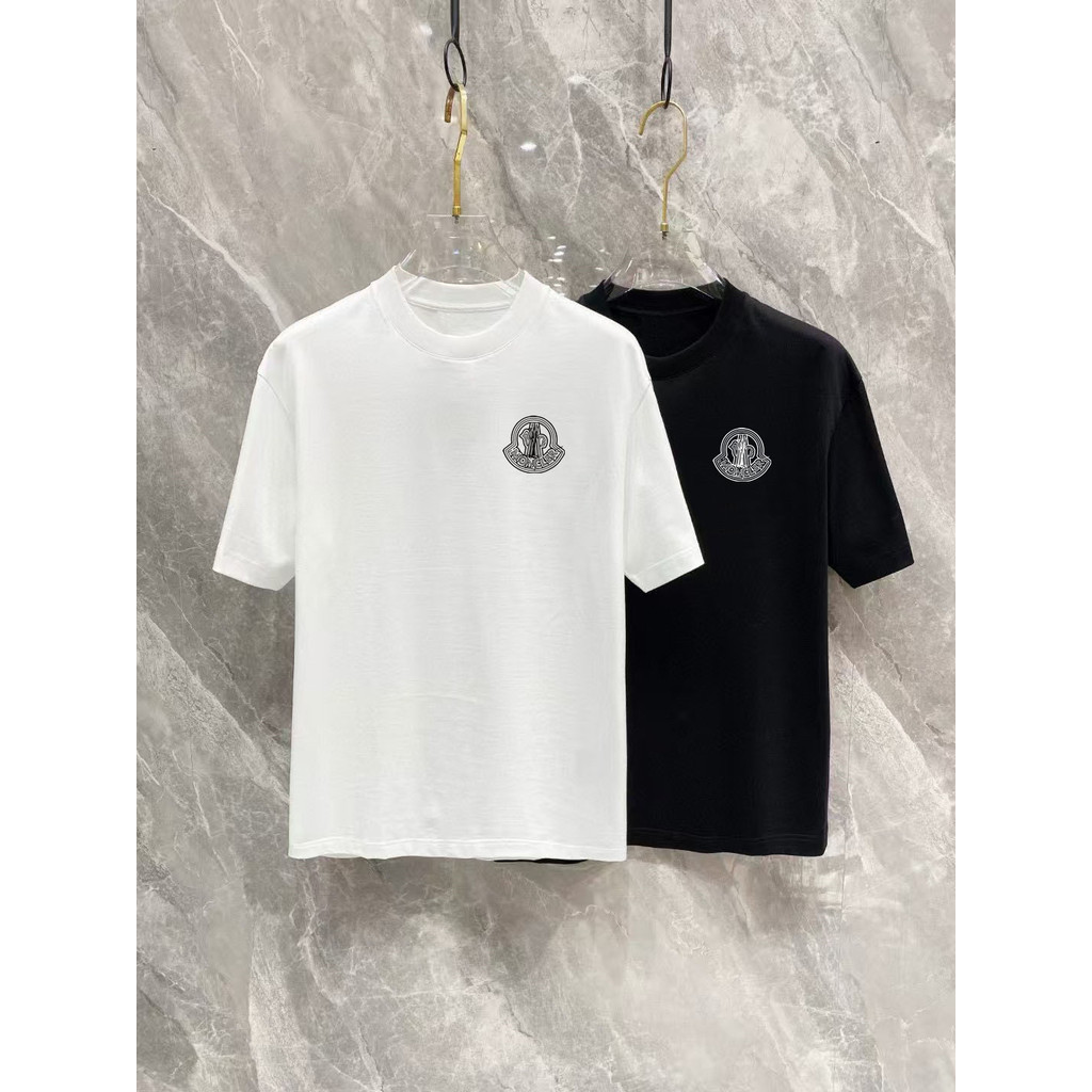 Moncler2026 Moncler-สไตล์ใหม่6XLรอบคอแขนสั้นเสื้อยืดคู่สไตล์ผู้ชายขนาดใหญ่Slim-fit Creativeกลางแจ้งอ