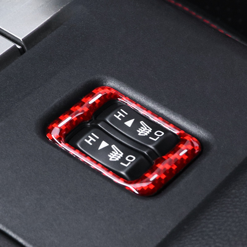 สําหรับ Subaru BRZ/Toyota GR86 2021-คาร์บอนไฟเบอร์อัตโนมัติที่นั่งความร้อนปุ่มแผงสติกเกอร์ Trim ปรับ