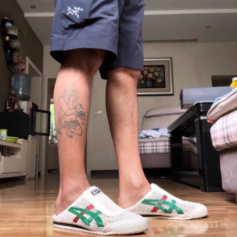 ราคา Shoing Onitsuka Tiger MEXICO 66 Sabot Cream Kale Green รองเท้า Unisex 1183A707-107 100 KROX A6Y