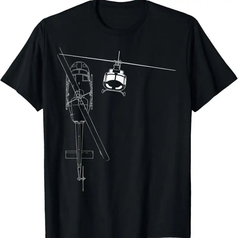 เสื้อยืดลายเฮลิคอปเตอร์ UH 1 Huey