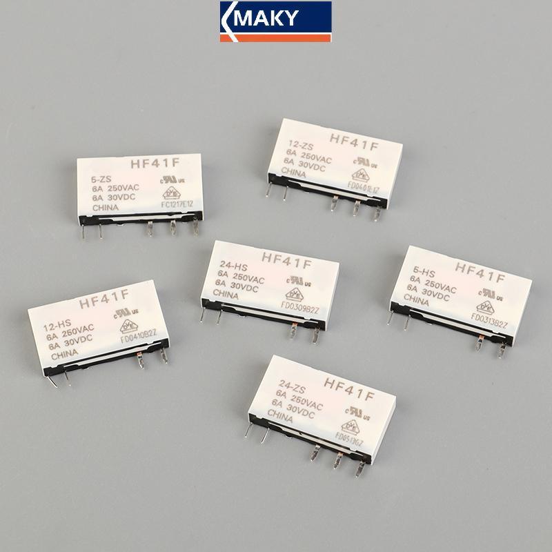 MAKY HF41F-24-ZS HF41F-12-ZS HF41F-5-ZS HF41F-5-HS HF41F-12-HS HF41F-24-HS รีเลย์อุตสาหกรรม Subminia