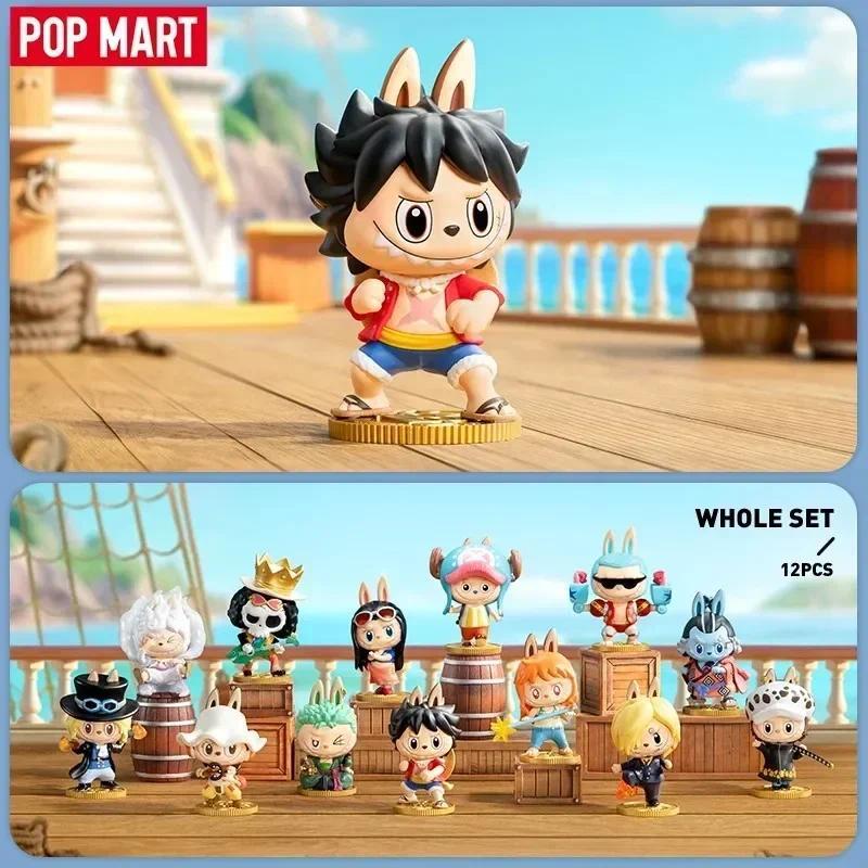 POP MART THE MONSTERS X One Piece Series อะนิเมะรูปกล่องตาบอด Mystery ตุ๊กตาสะสมน่ารักเดสก์ท็อปเครื่องประดับของเล่นของขวัญ