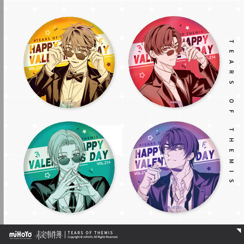 Spot Goods#[Unresolved Case Files]Passionate Emotions Series Tinplate Round Badge Mo Yi, Zuo Ran, Xi