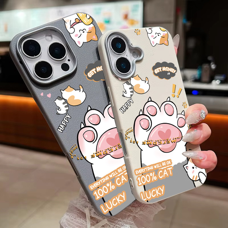 น่ารักCats PawสําหรับRedmi A5 A4 A3 Pro A2 A1 Plus K90 K80 K70 K60 K50 K40 Pro K70EกันกระแทกหนังTPUซ