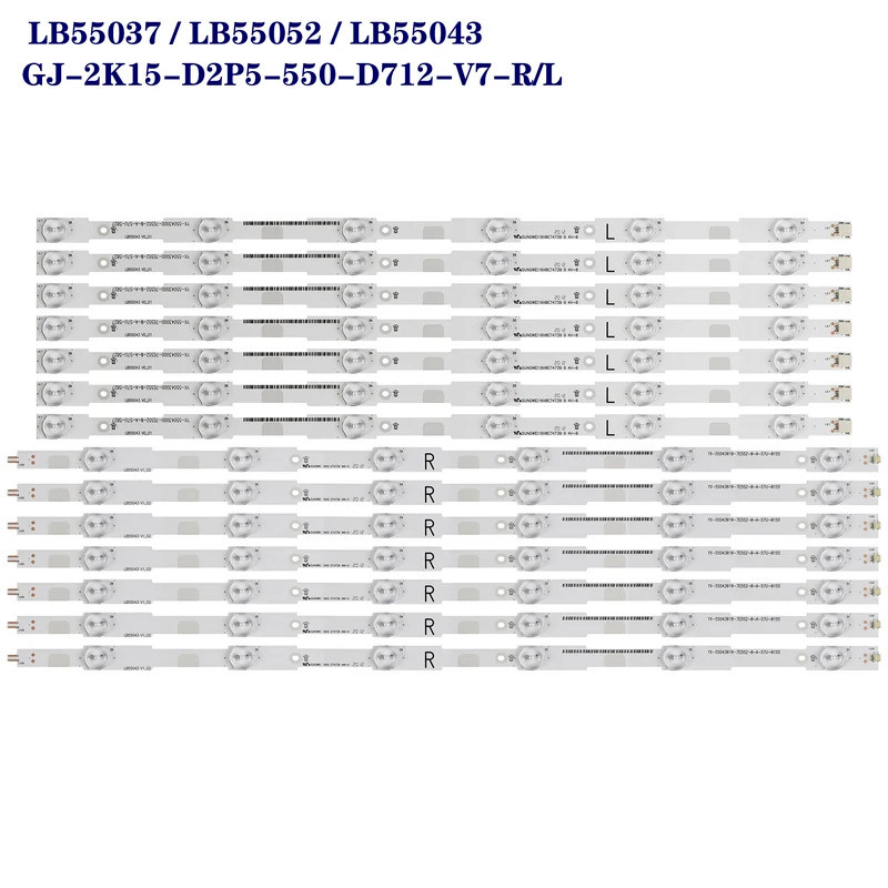 LED Backlight Strip สําหรับ Philips 55PUH4900 55PUK6400 55PUT4900 55PUT6400 55HFL5010T/12 LB55043 LB